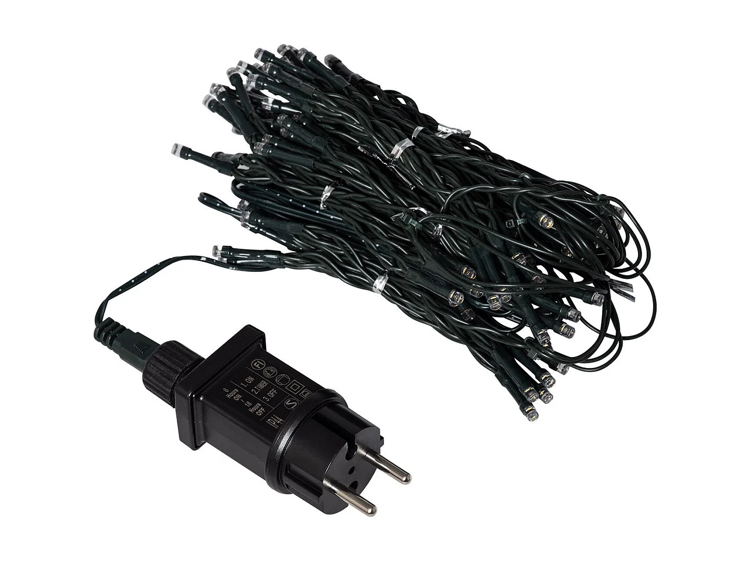 Tenda di Ghirlanda LED 3m Short Nera 3000K Bianco Caldo