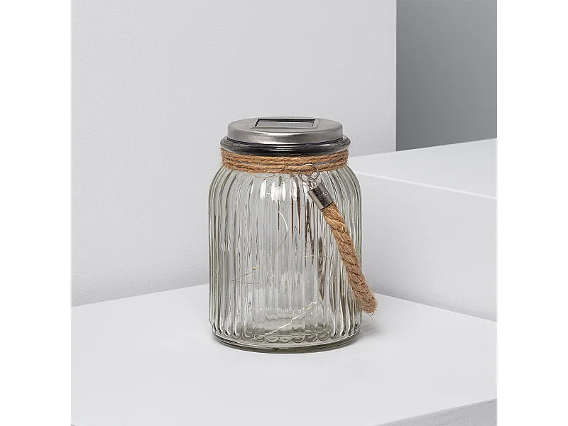 Vaso di Vetro LED Portatile Solare Winy 3000K Bianco Caldo