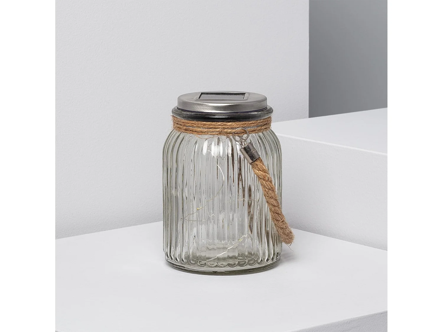 Vaso di Vetro LED Portatile Solare Winy 3000K Bianco Caldo