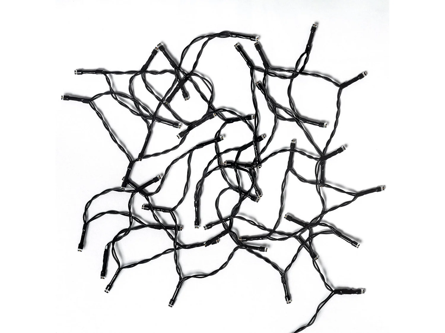 Guirlande LED Extérieure Câble Noir à Piles 3,5 m Blanc Chaud 2700K