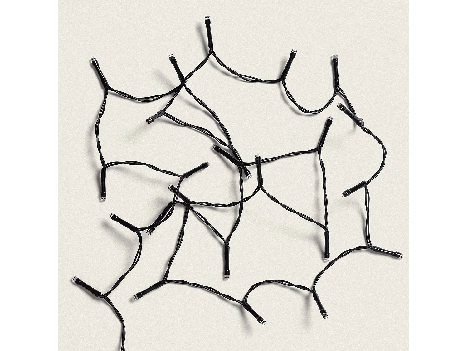 Guirlande LED Extérieure Câble Noir à Piles 1.8m Blanc Chaud 2700K