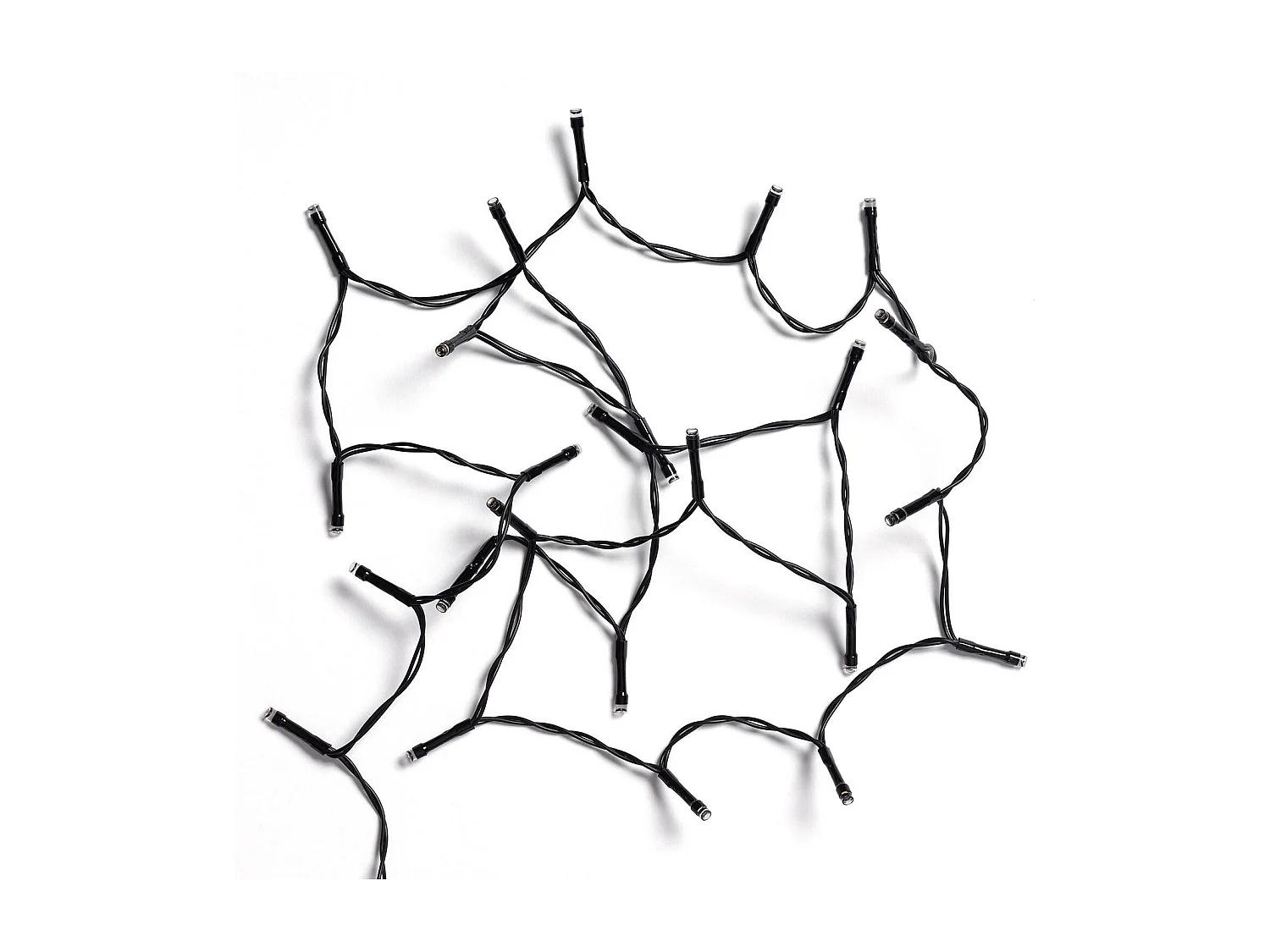 Guirlande LED Extérieure Câble Noir à Piles 1.8m Blanc Chaud 2700K