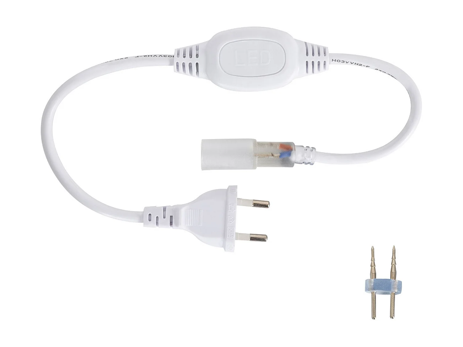 Striscia LED Neon Regolabile 220V Bianco Caldo Circolare 360 9W/m IP67 Taglio 100cm 1 m