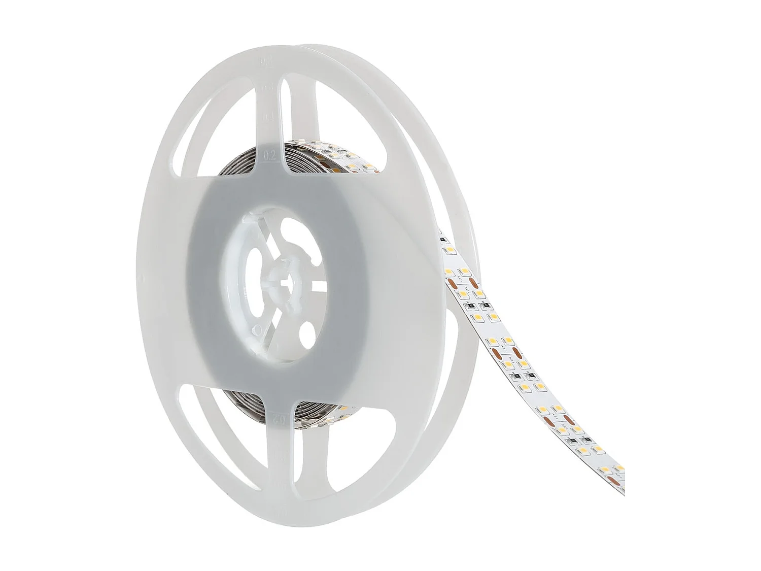 Ruban LED 12V SMD 204 LED/m 5m 18W/m 1700lm/m Double Largeur 16mm Coupe tous les 3cm IP20 4000K Blanc neutre