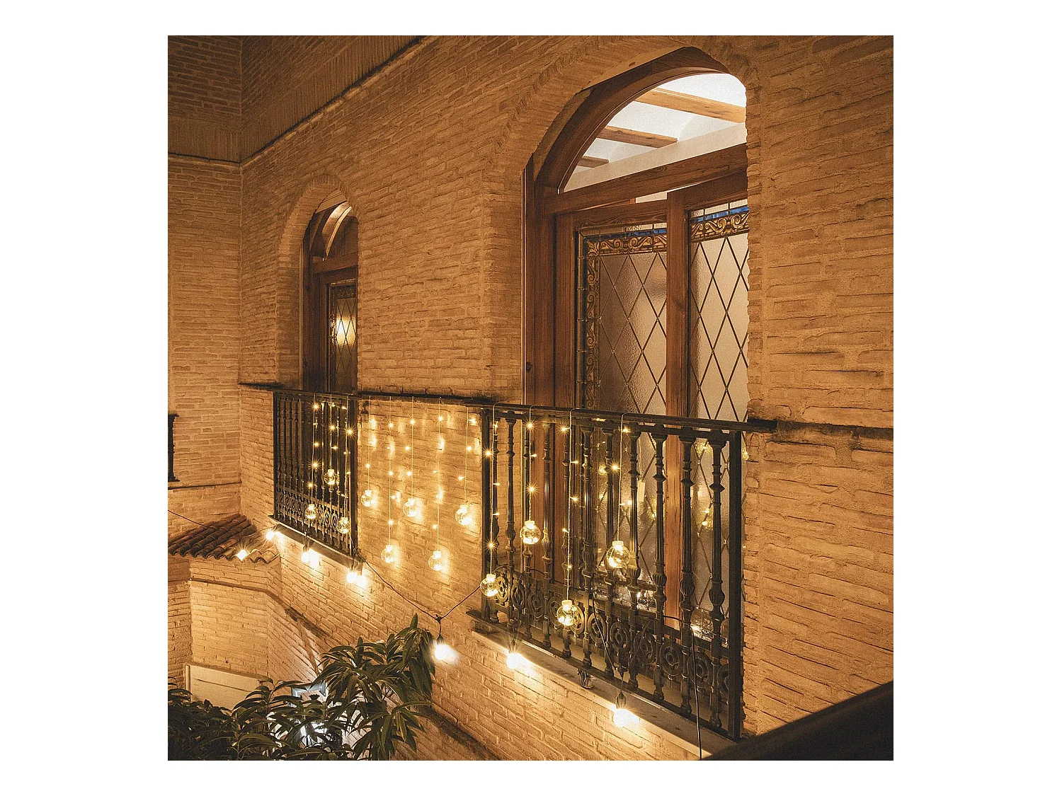 Rideau Boules Suspendues LED 3.6W 2.5m 3000K Blanc chaud