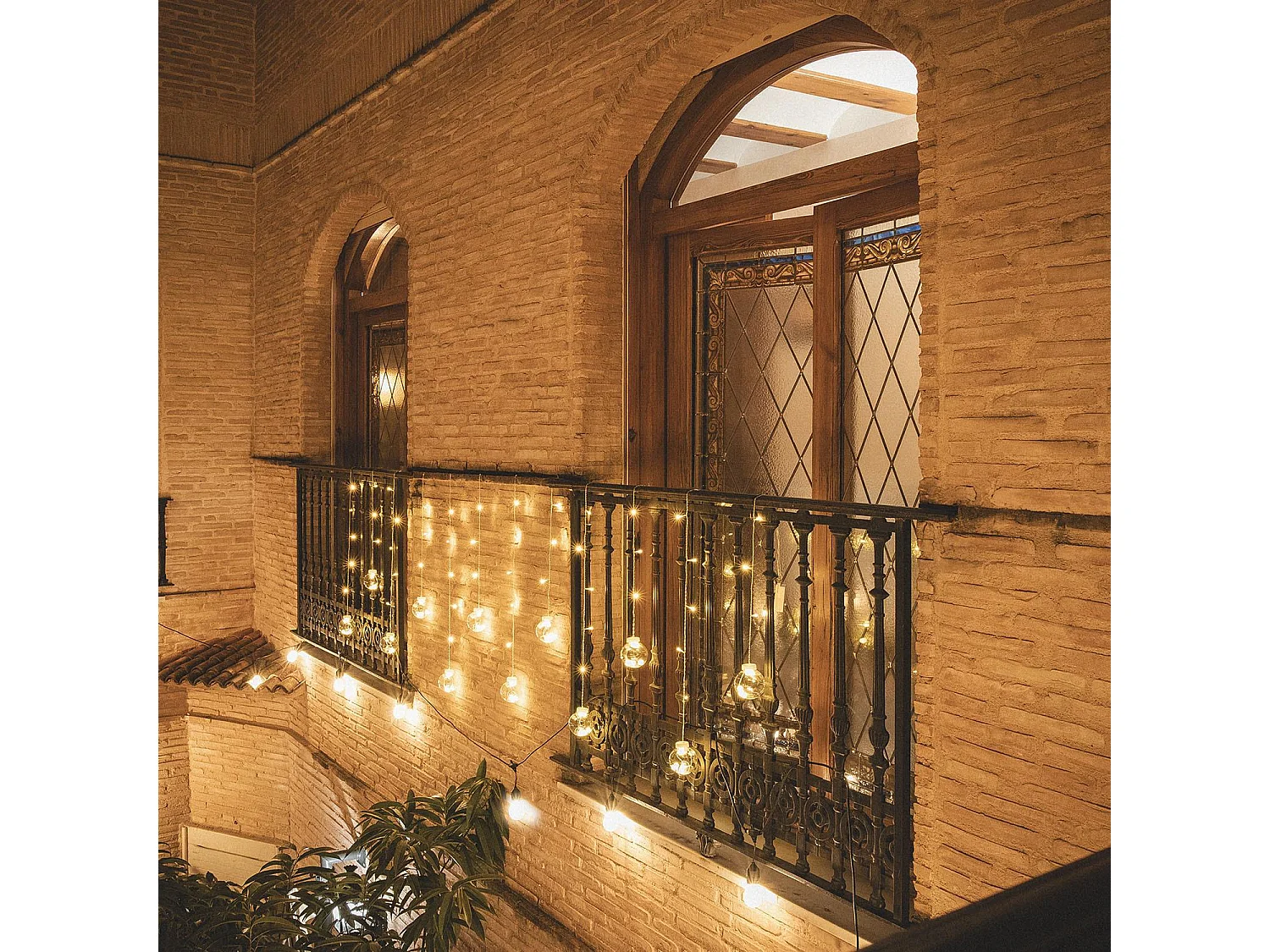 Rideau Boules Suspendues LED 3.6W 2.5m 3000K Blanc chaud