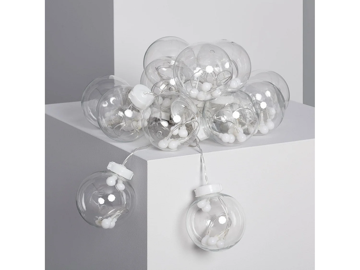 Rideau Boules Suspendues LED 3.6W 2.5m 3000K Blanc chaud