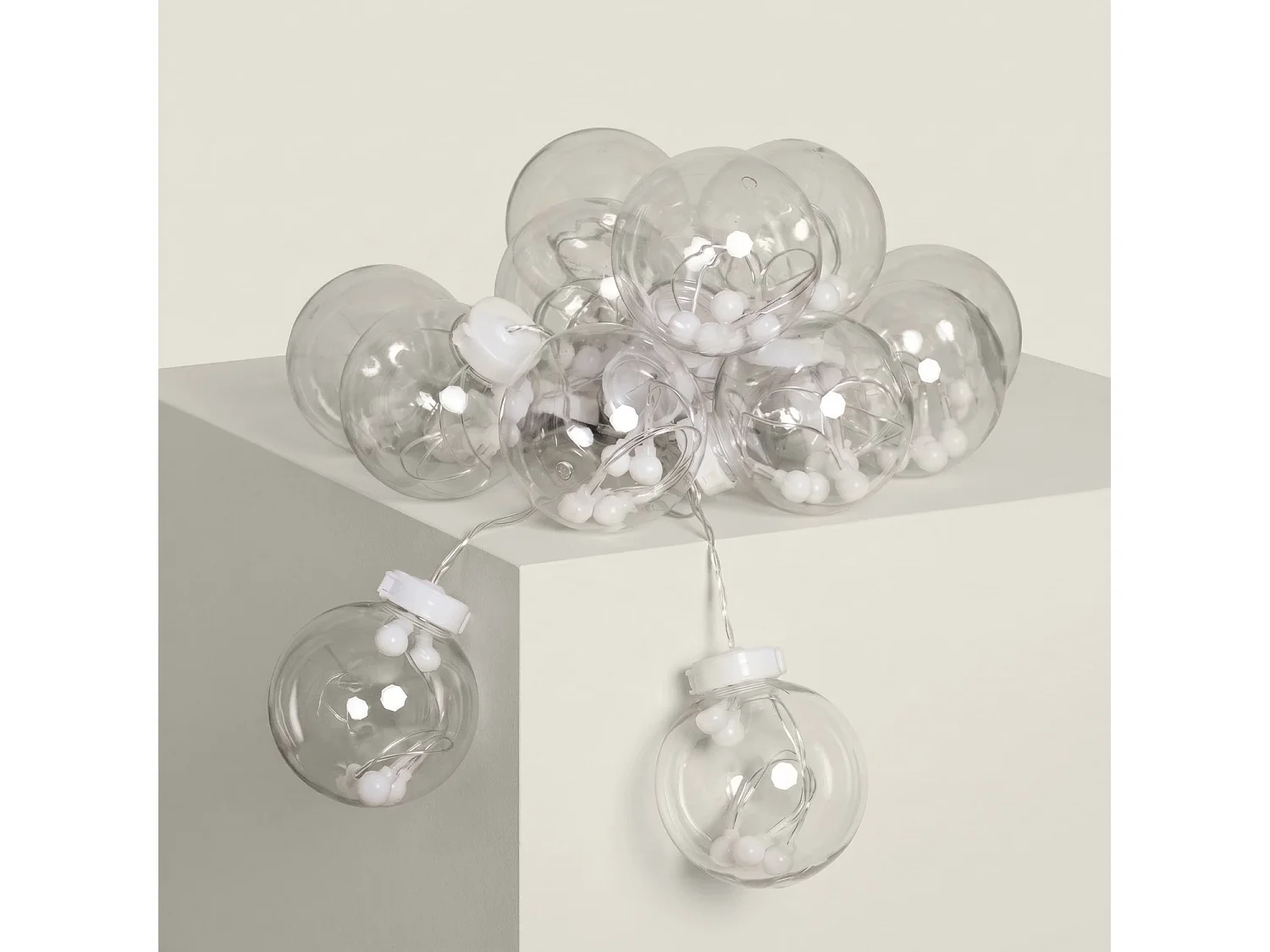 Rideau Boules Suspendues LED 3.6W 2.5m 3000K Blanc chaud
