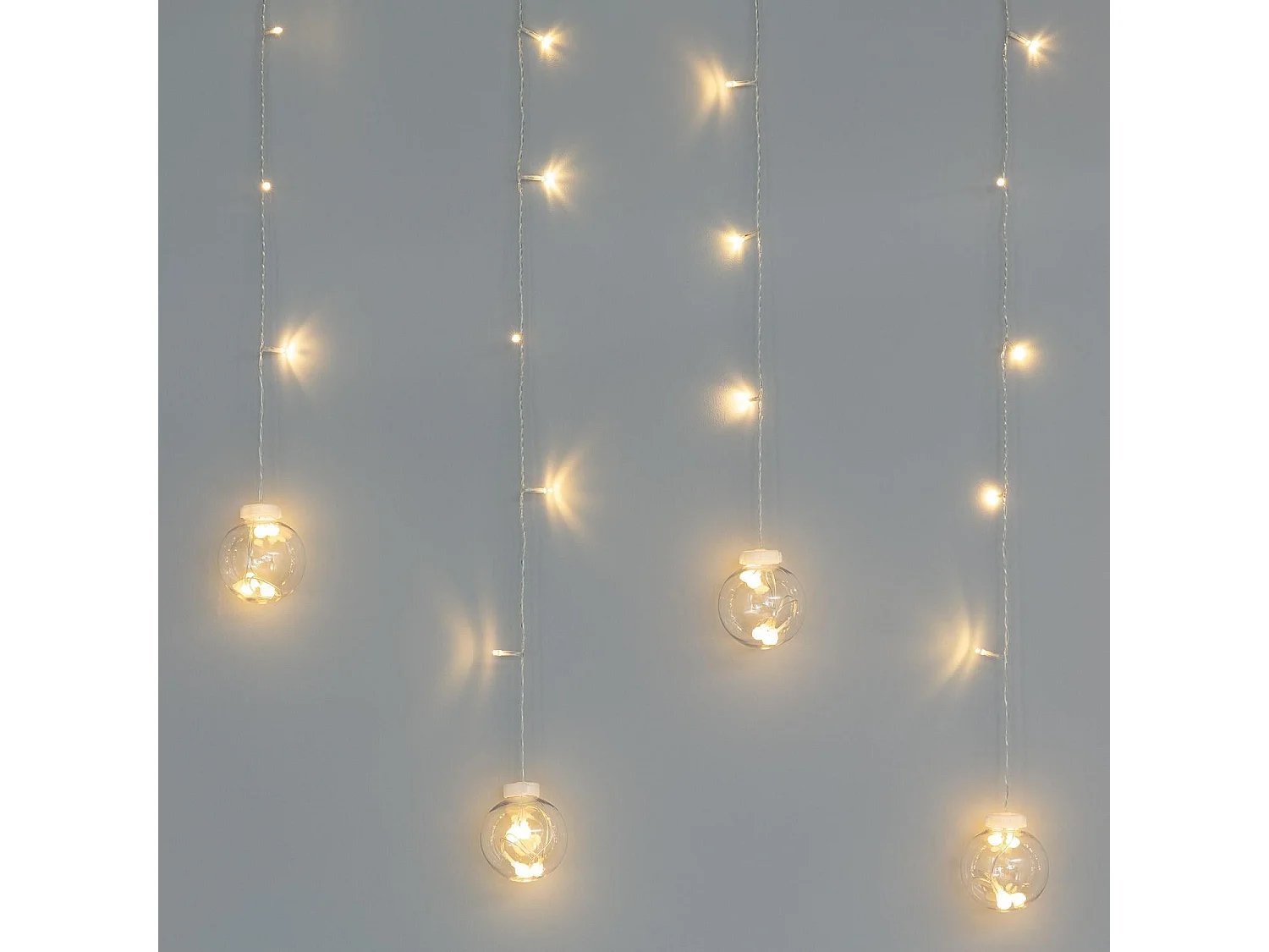 Rideau Boules Suspendues LED 3.6W 2.5m 3000K Blanc chaud