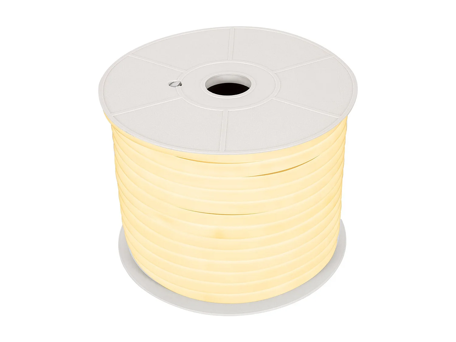 Tira LED Neón Regulable 220V BOBINA 50m Blanco Cálido Semicircular 180 7.5W/m Corte 100cm IP67 3000K Blanco Cálido