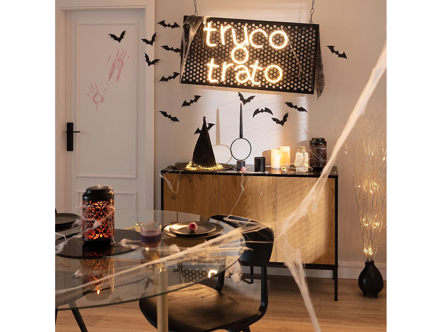 Rejilla de Metal para Letras de Neón Negro