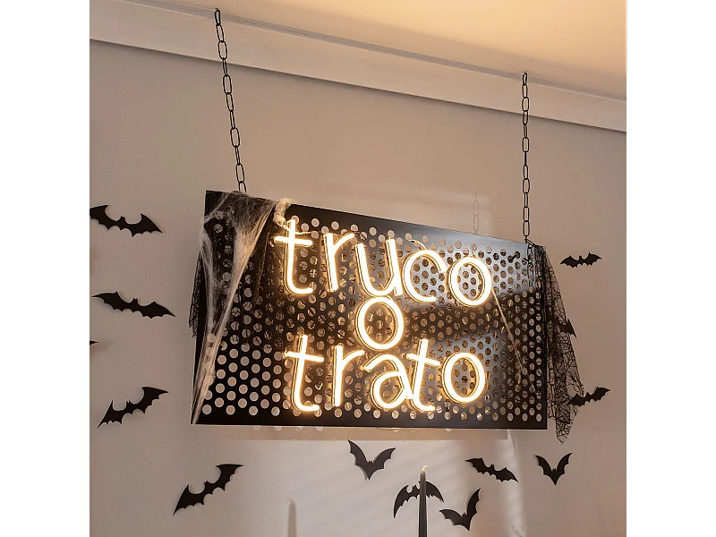 Grille en Métal pour Lettres Néon LED Noir