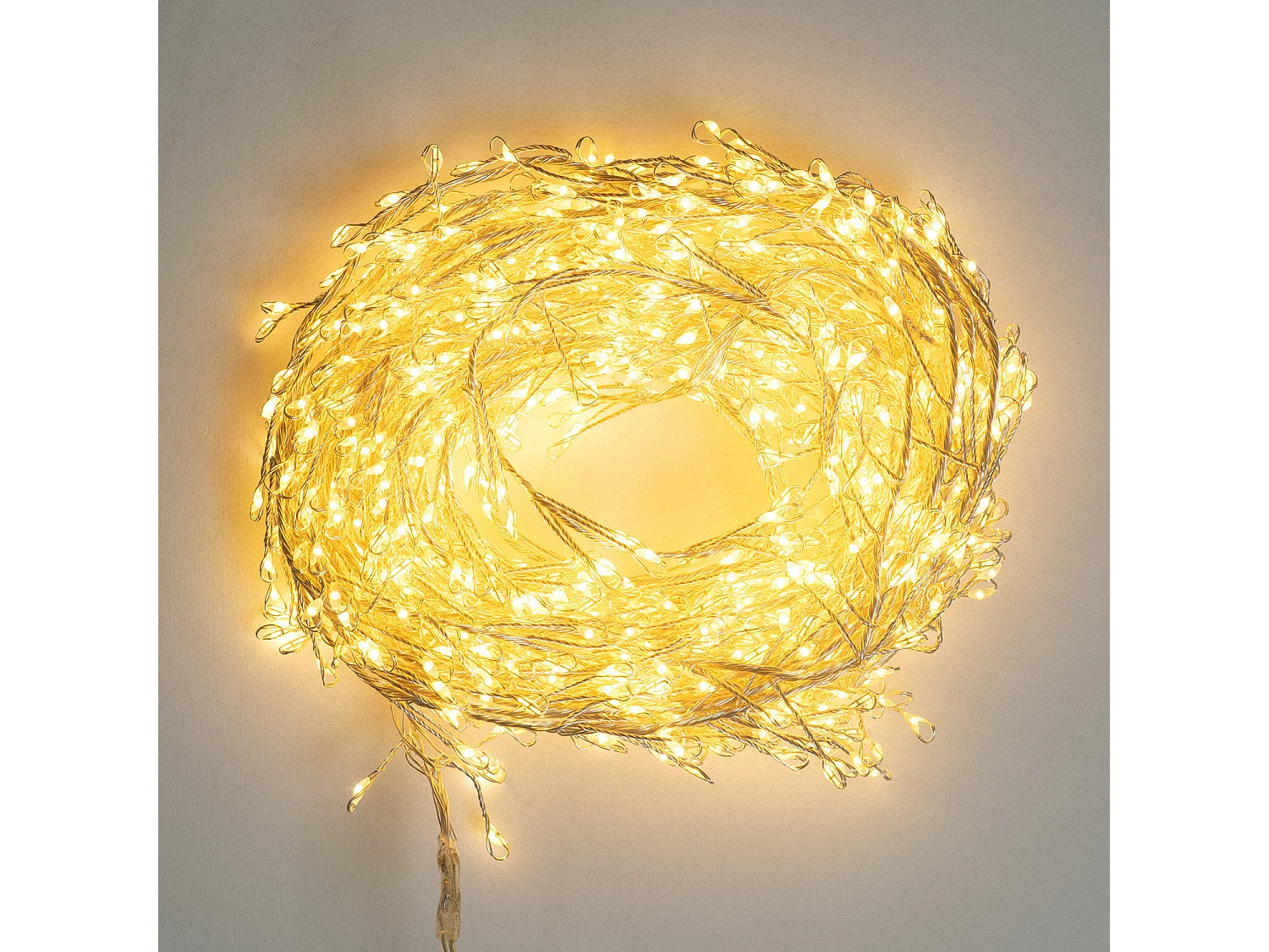 Guirlande LED Extérieure Alambre Chrome 9.6m Racimo Blanc chaud 2700K