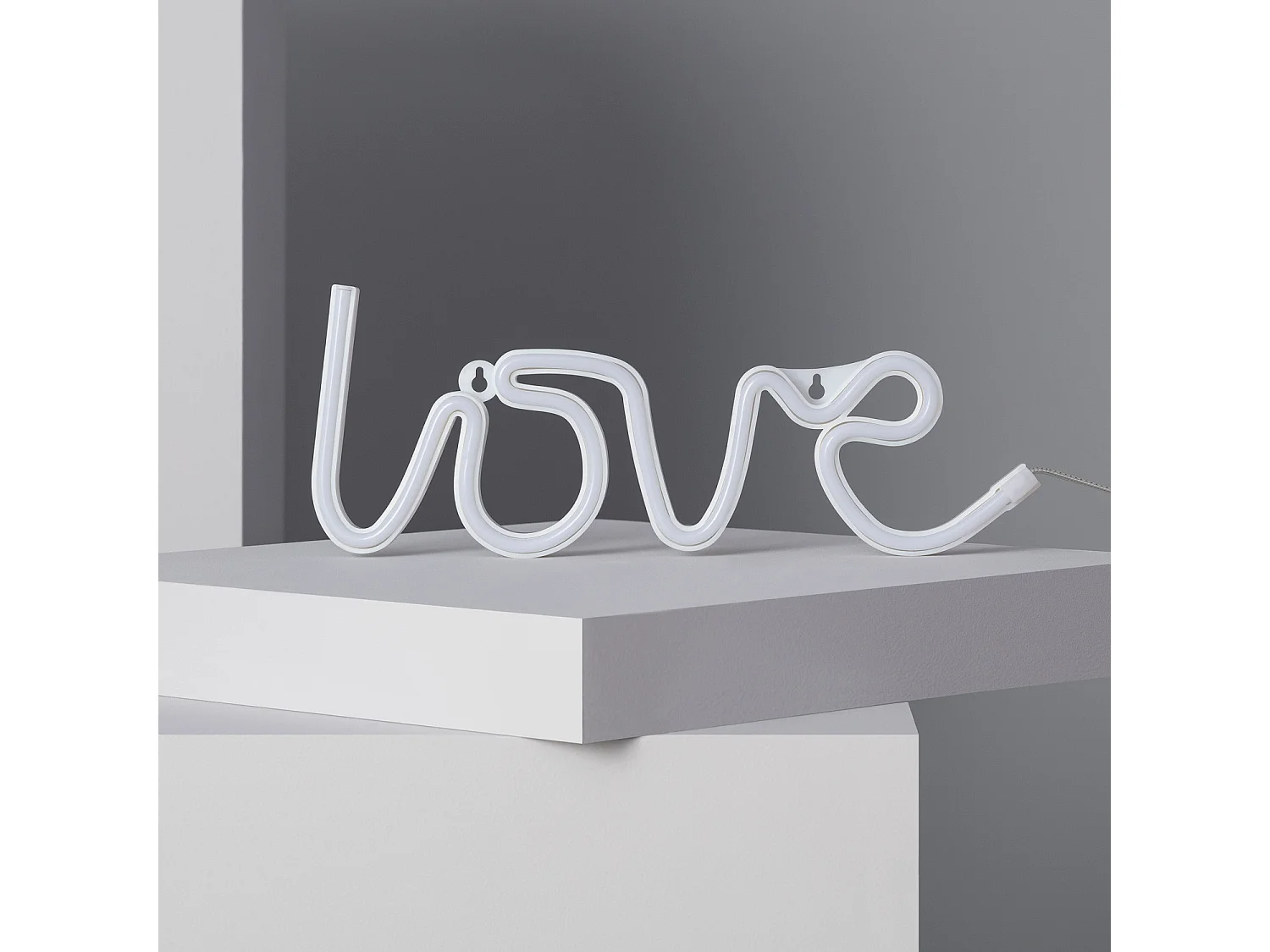 Néon LED Love à Piles  Rose