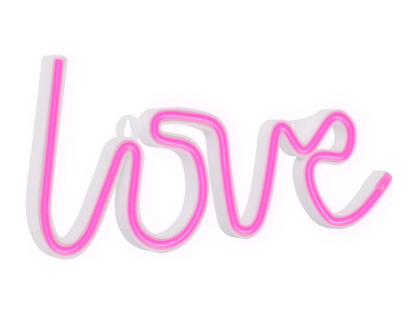 Néon LED Love à Piles  Rose