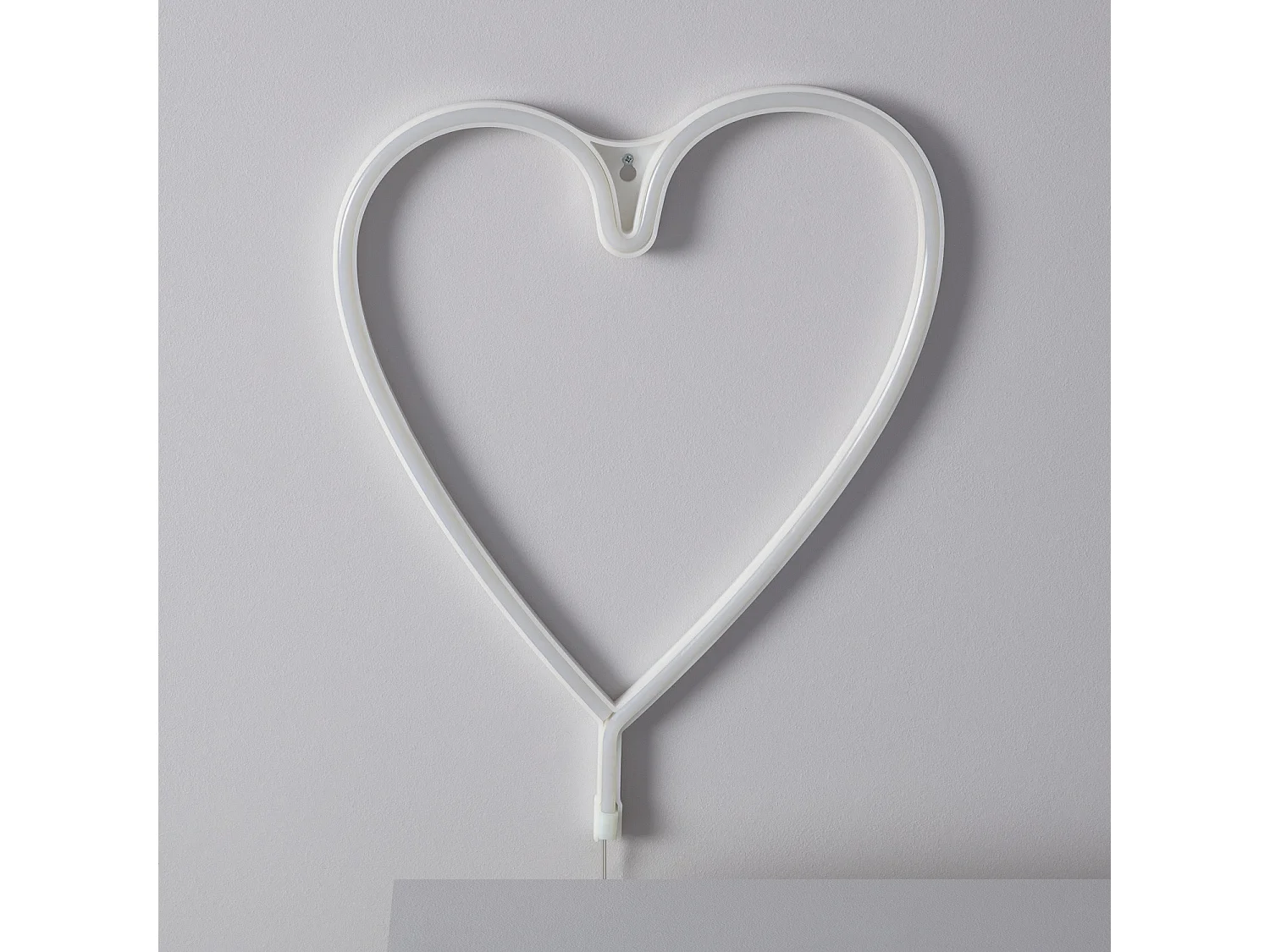 Néon LED Heart à Piles  Rose