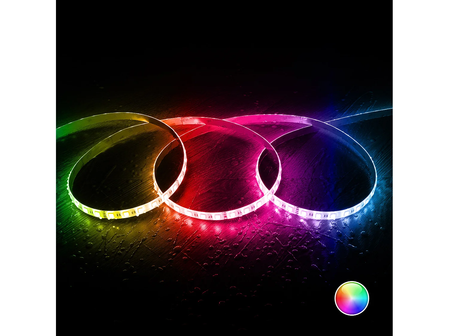 Tira LED 24V RGBW SMD 60LED/m 5m 12W/m Ancho 12mm Corte 10cm IP65 RGBW