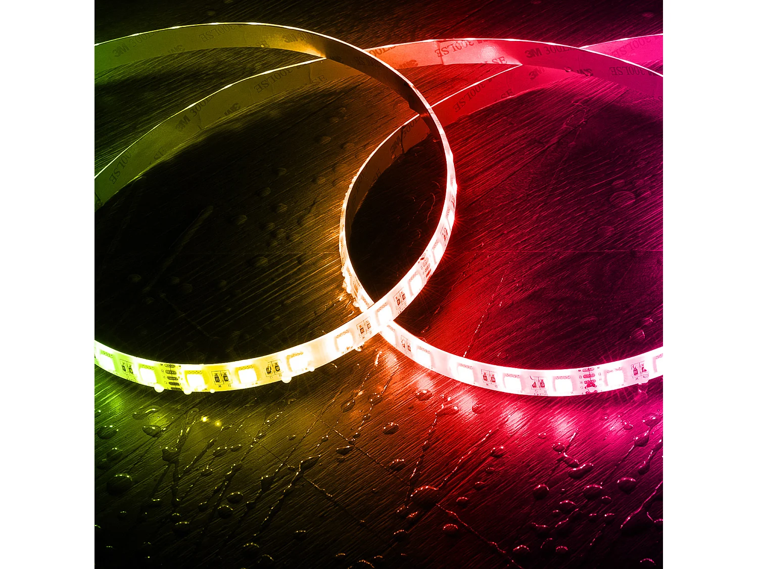 Tira LED 24V RGBW SMD 60LED/m 5m 12W/m Ancho 12mm Corte 10cm IP65 RGBW