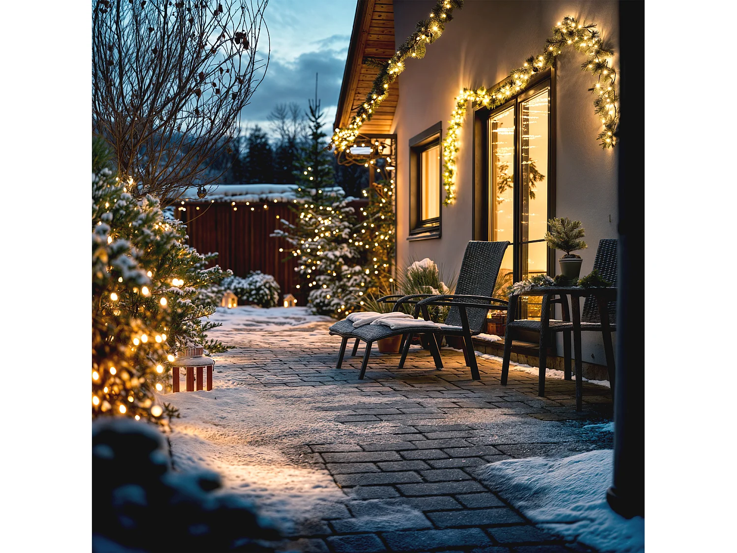 Ghirlanda LED Solare per Esterni Cavo 12m 3000K Bianco Caldo