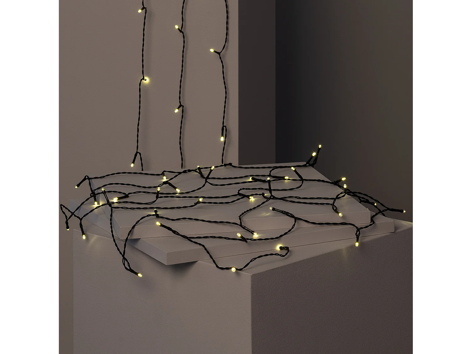 Ghirlanda LED Solare per Esterni Cavo 12m 3000K Bianco Caldo