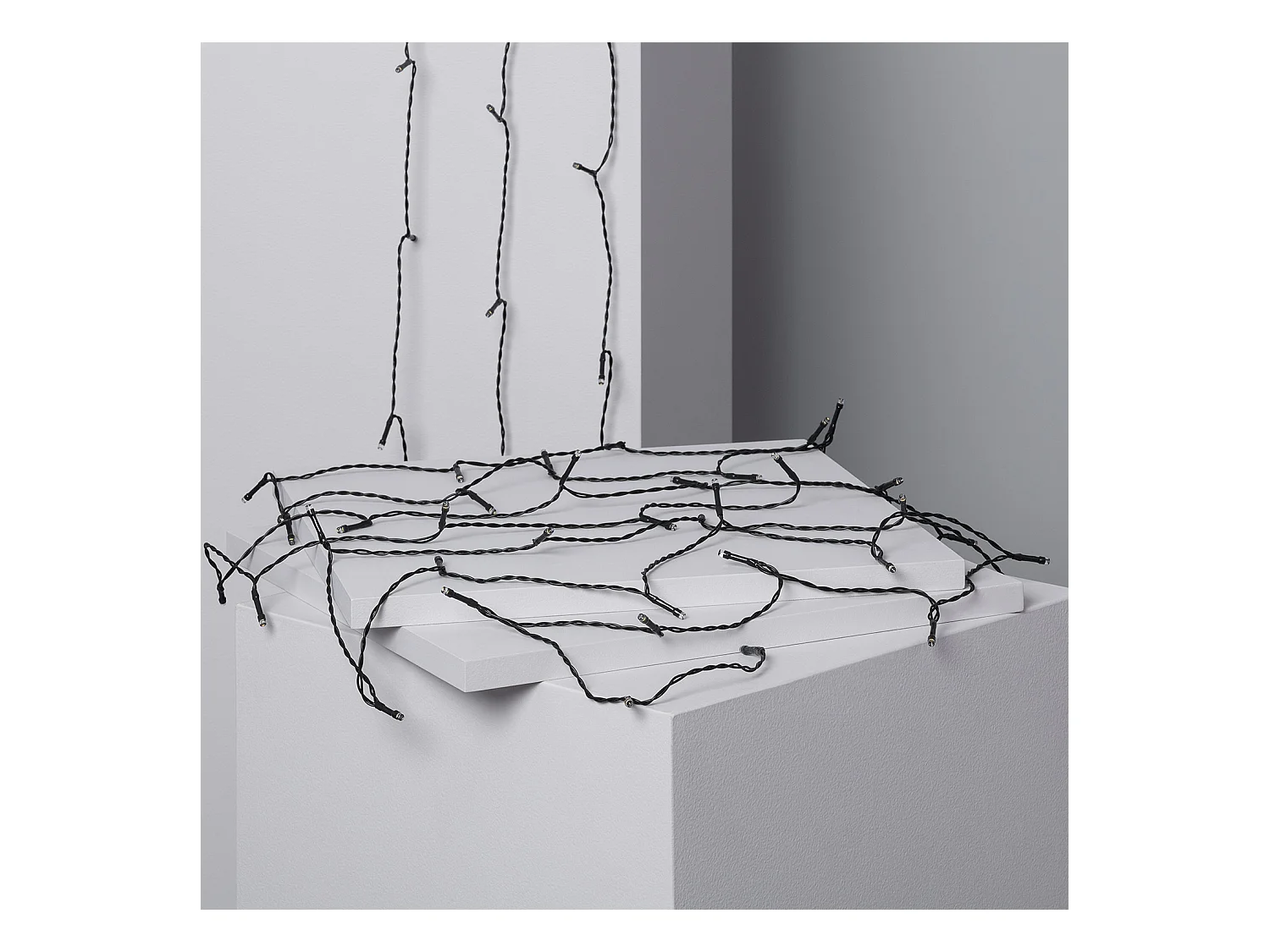 Guirlande LED Extérieure Solaire Câble 12m 3000K Blanc chaud