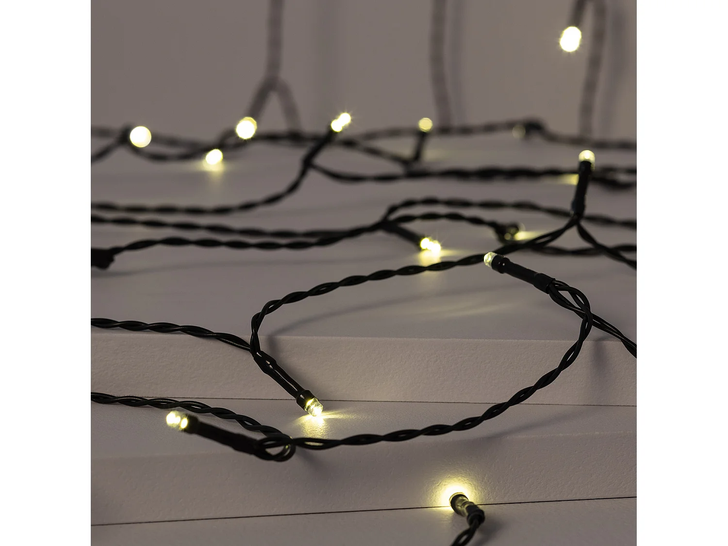 Ghirlanda LED Solare per Esterni Cavo 12m 3000K Bianco Caldo