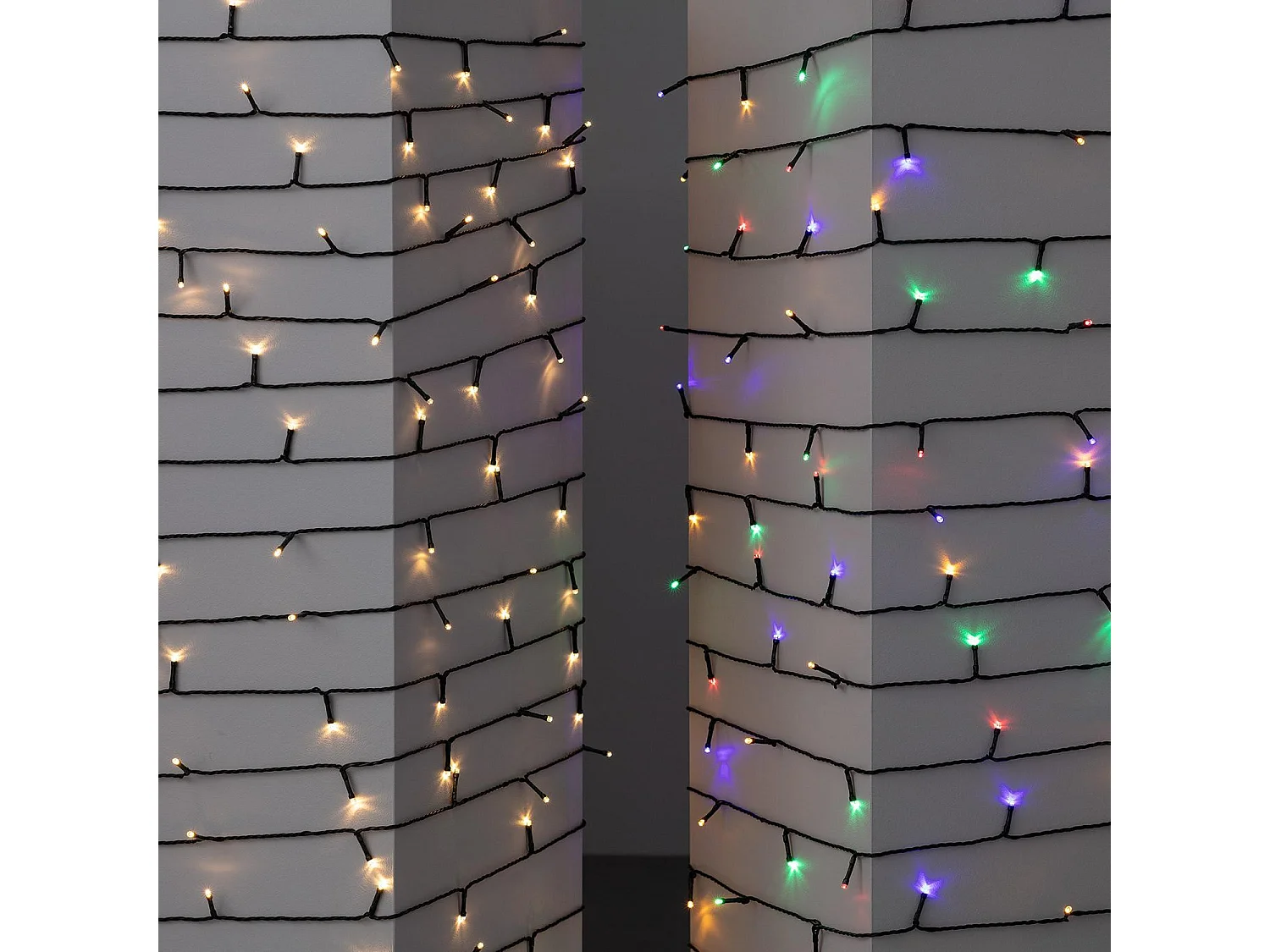 Guirnalda Solar Exterior Cable LED 12m 3000K Blanco Cálido