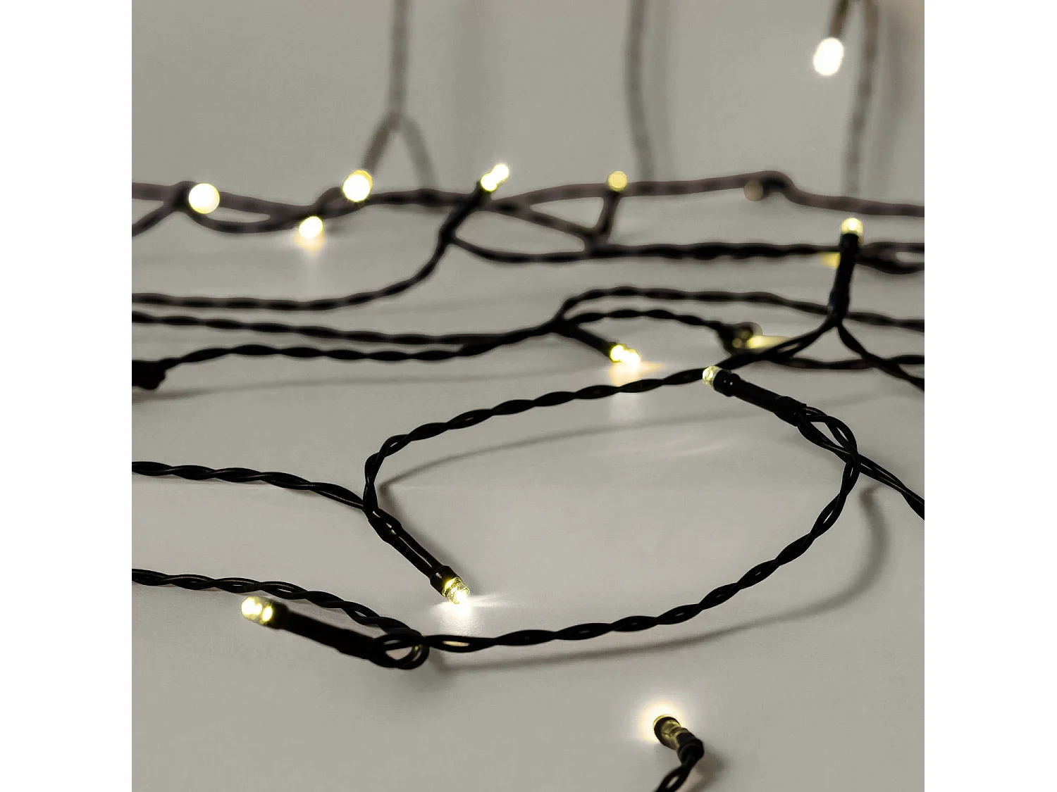 Guirnalda Solar Exterior Cable LED 12m 3000K Blanco Cálido