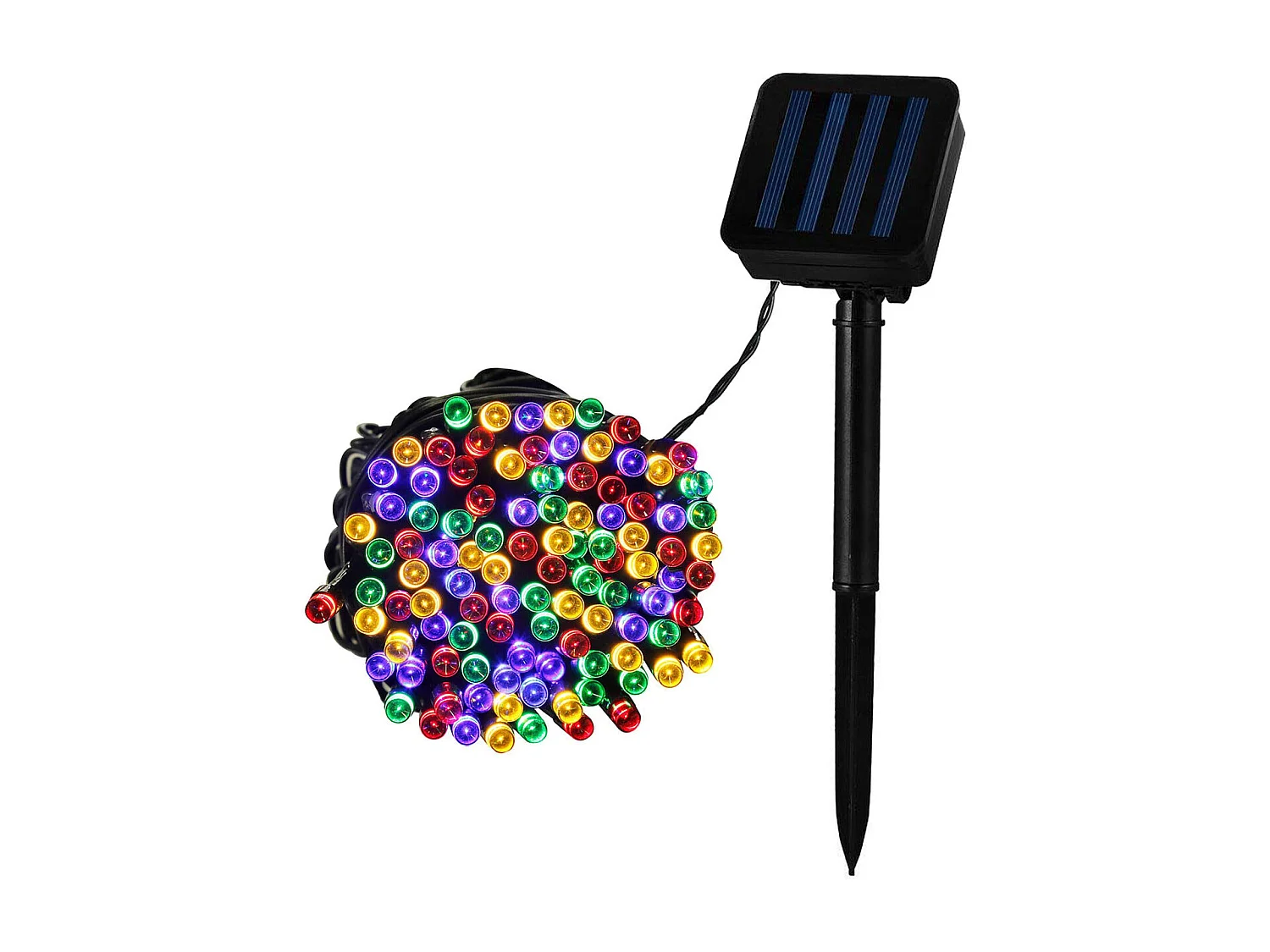Ghirlanda LED Solare per Esterni Cavo 12m 3000K Bianco Caldo