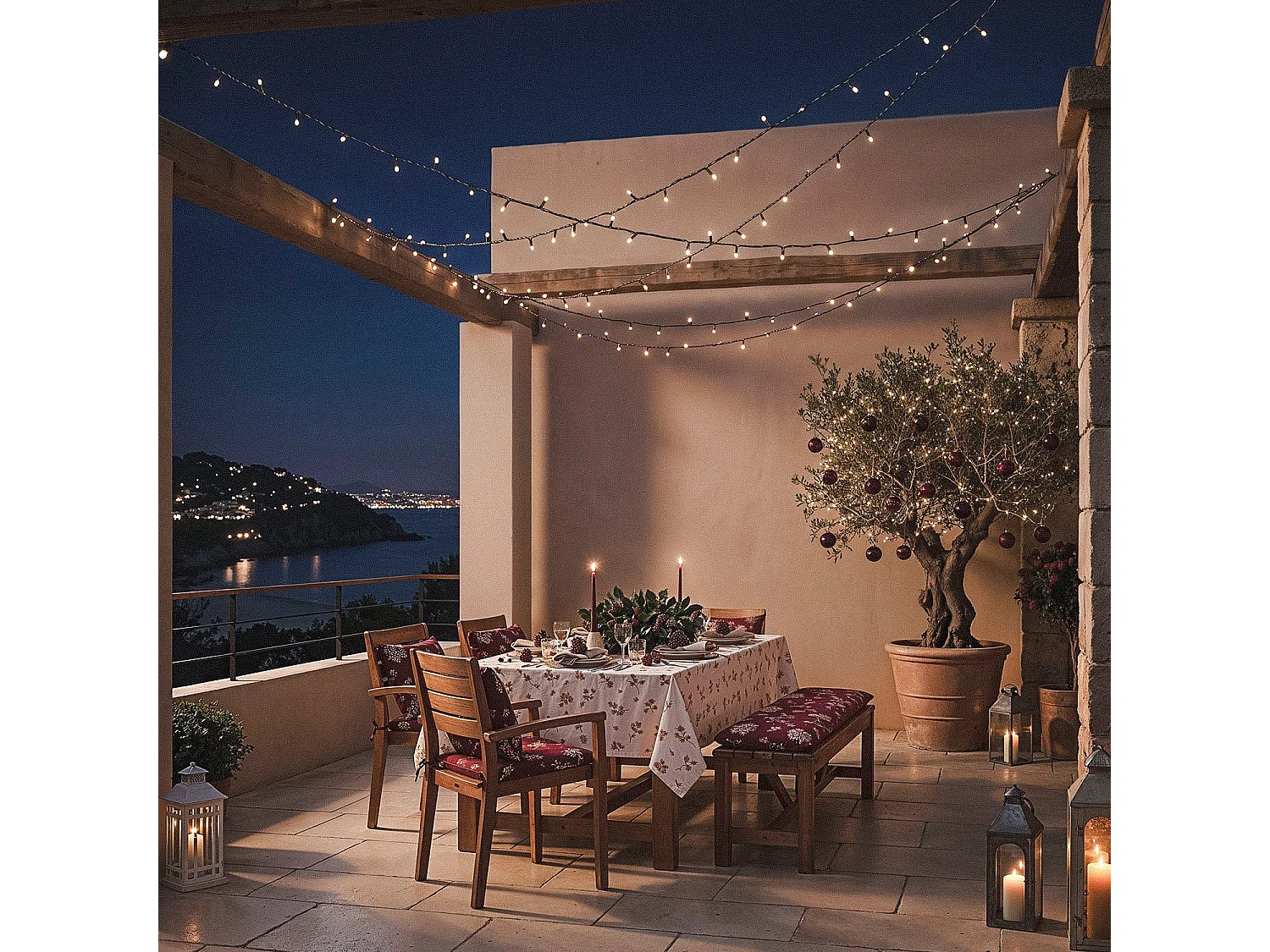 Guirnalda Solar Exterior Cable LED 12m 3000K Blanco Cálido