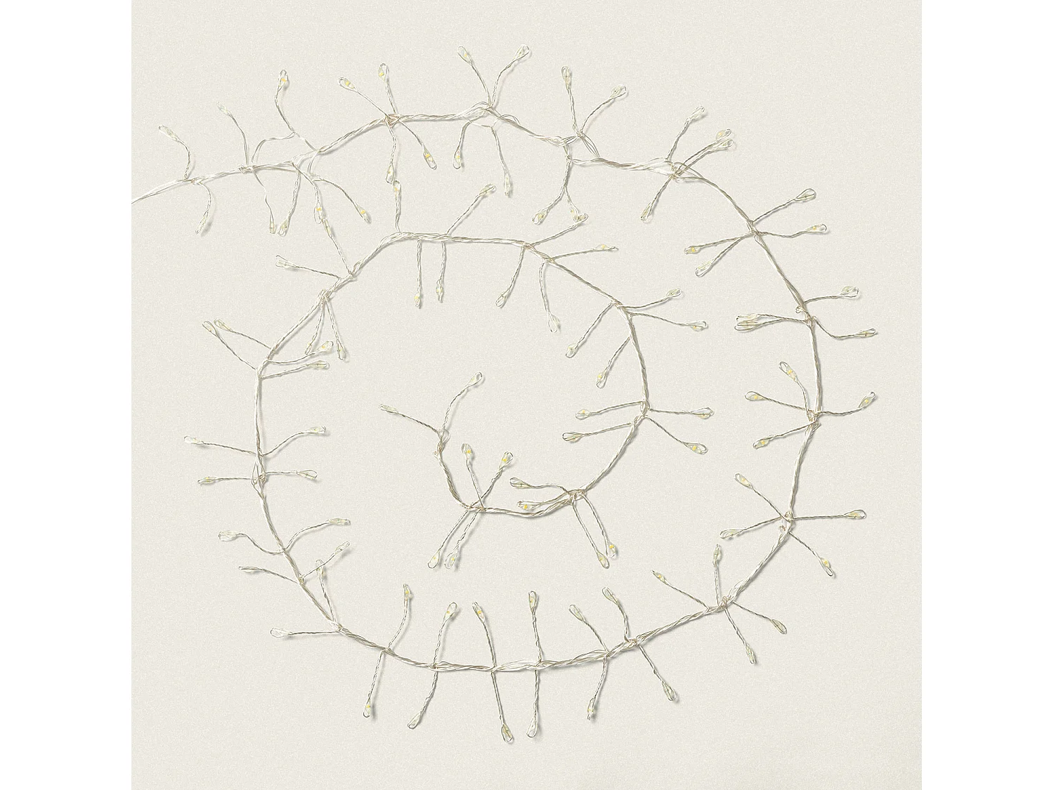 Guirlande LED Alambre Chrome à Piles Racimo 1m  2700K Blanc chaud