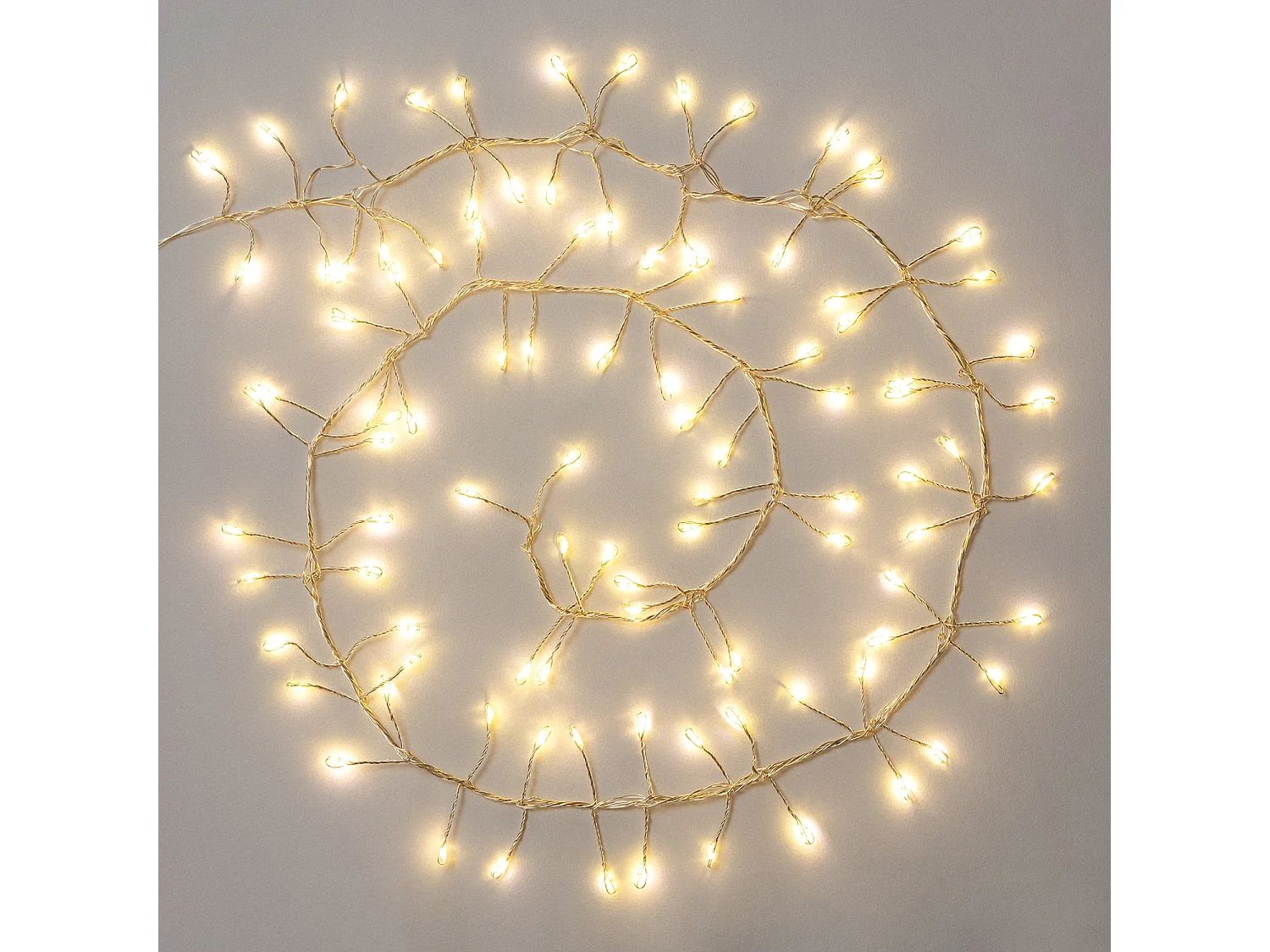 Guirlande LED Alambre Chrome à Piles Racimo 1m  2700K Blanc chaud