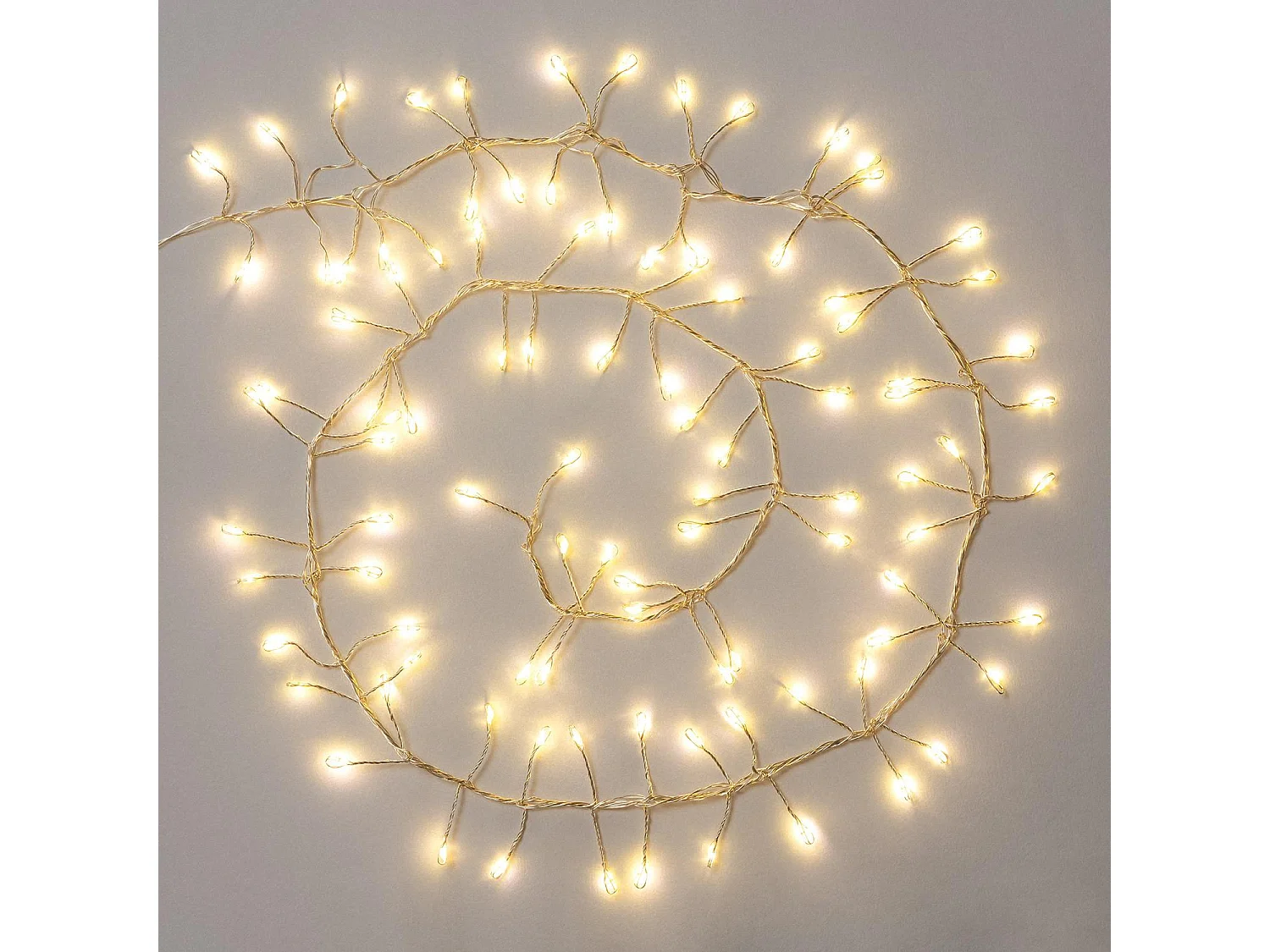 Guirlande LED Alambre Chrome à Piles Racimo 1m  2700K Blanc chaud