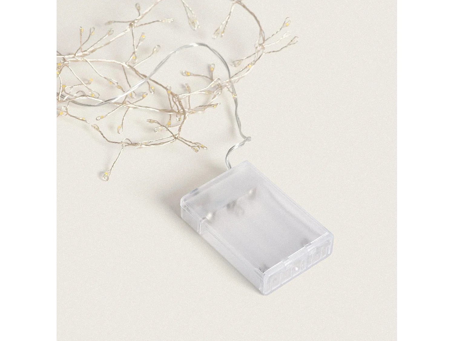 Guirlande LED Alambre Chrome à Piles Racimo 1m  2700K Blanc chaud