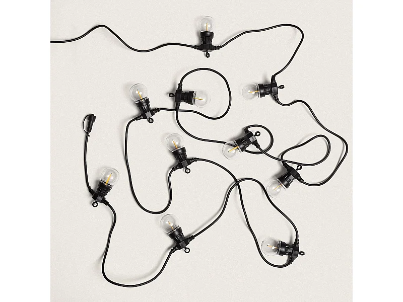 Ghirlanda Luci Esterne Easyfit 12VAC con 10 Lampadine 5.65m 2700K Bianco Caldo