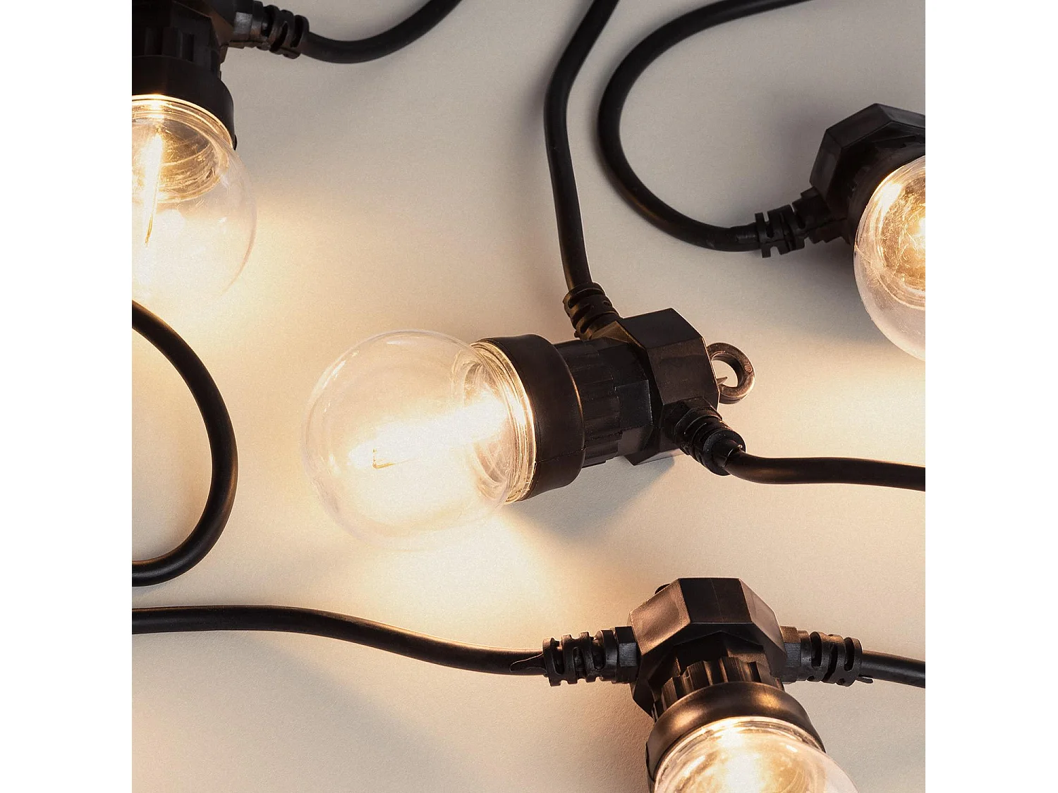 Guirlande Lumineuse Extérieure Easyfit avec 10 Ampoules 5,65 m 2700K Blanc chaud