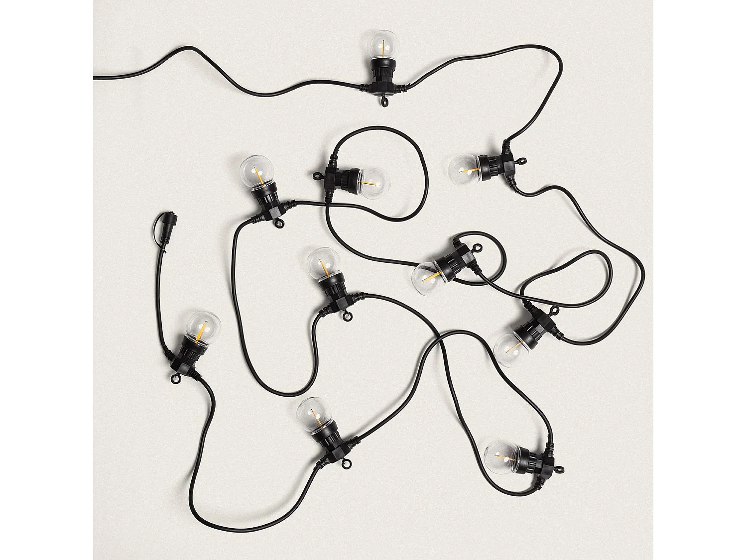 Guirlande Lumineuse Extérieure Easyfit avec 10 Ampoules 5,65 m 2700K Blanc chaud