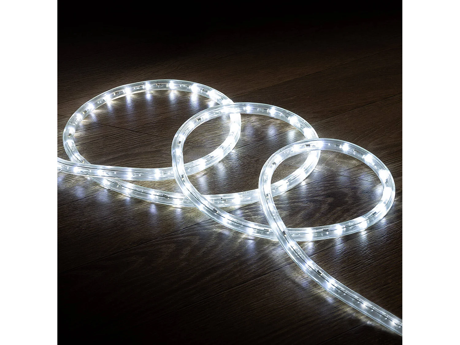 Tubo Flessibile LED Circolare 220V AC 36 LED/m Bianco Freddo IP65 Taglio 100cm 1 m