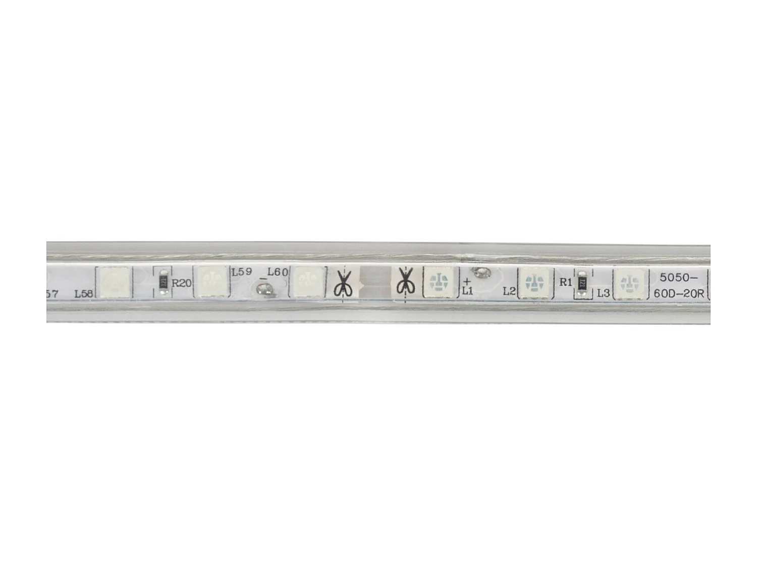 Ledkia Ruban LED WiFi 220V AC 60LED/m Rouge IP65 sur Mesure Largeur 14mm Coupe tous les 100cm