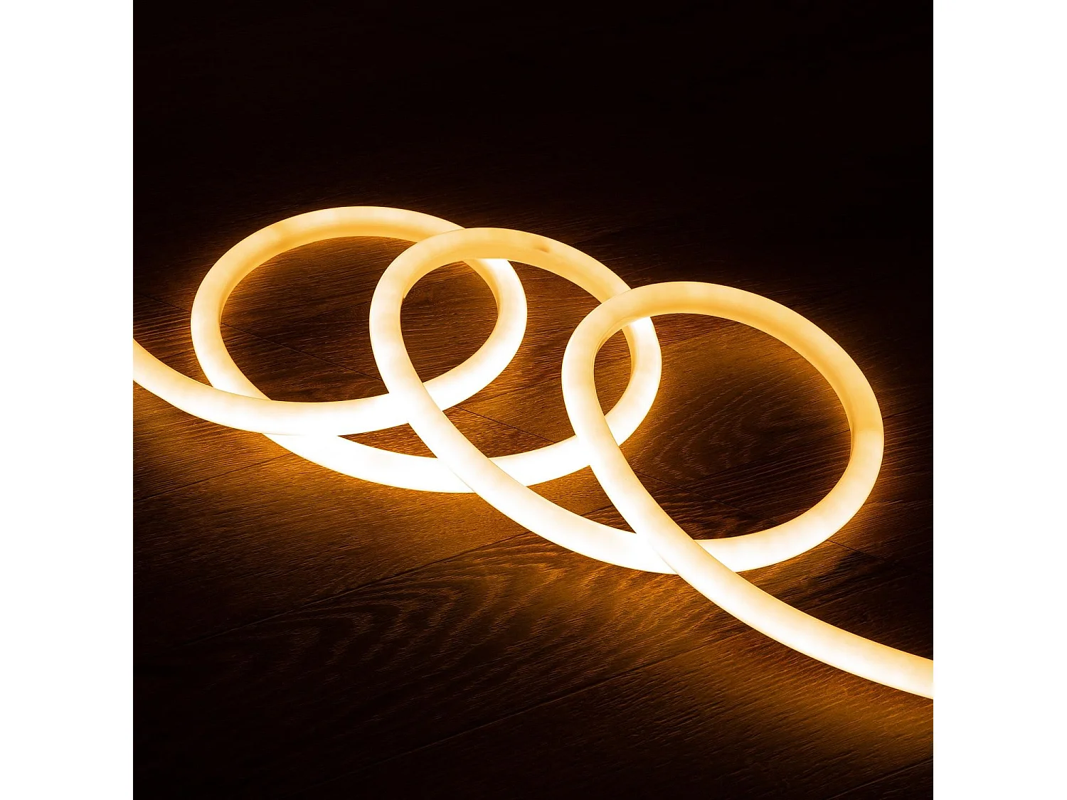 Striscia LED Neon Regolabile 220V Bianco Caldo Circolare 360 9W/m IP67 Taglio 100cm 10 m