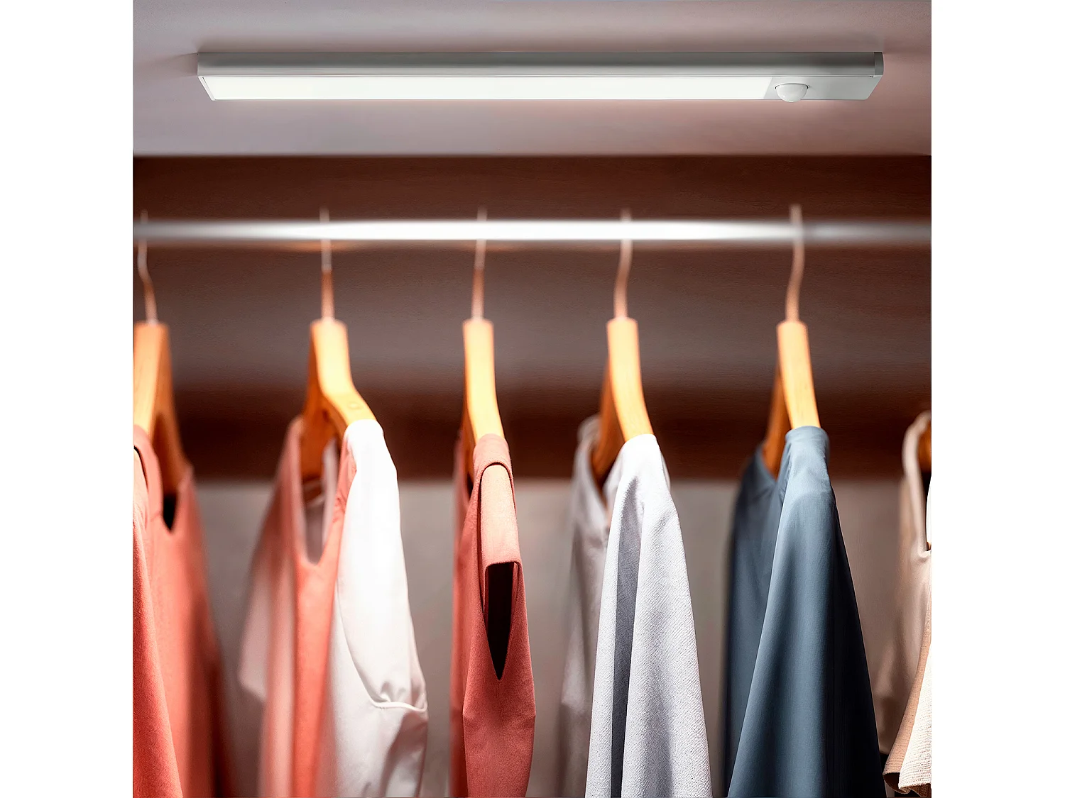 Barra LED 40cm con Sensore di Movimiento e Batteria Ricaricabile USB C (3000K - 4000K - 6000K) CCT