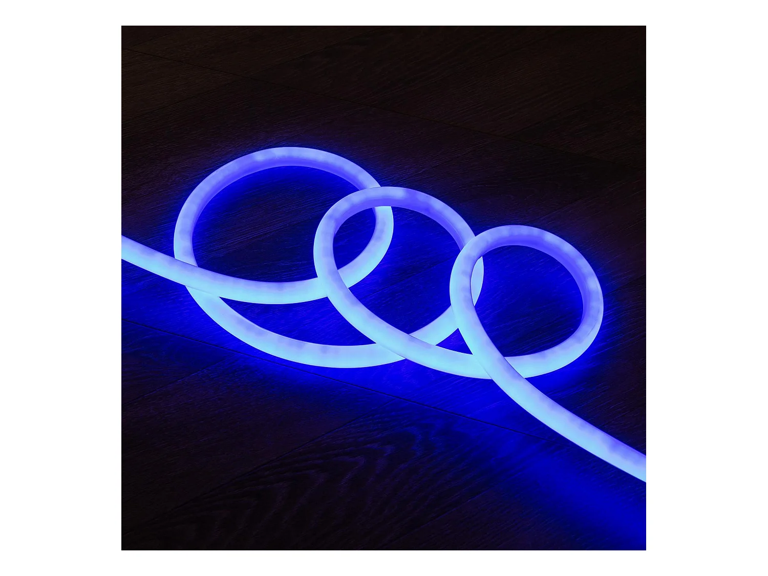 Striscia LED Neon Regolabile 220V Blu Circolare 360 9W/m IP67 Taglio 100cm 15 m
