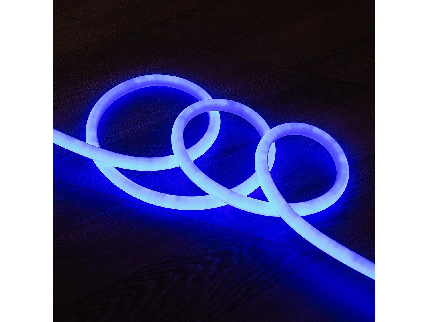 Striscia LED Neon Regolabile 220V Blu Circolare 360 9W/m IP67 Taglio 100cm 15 m