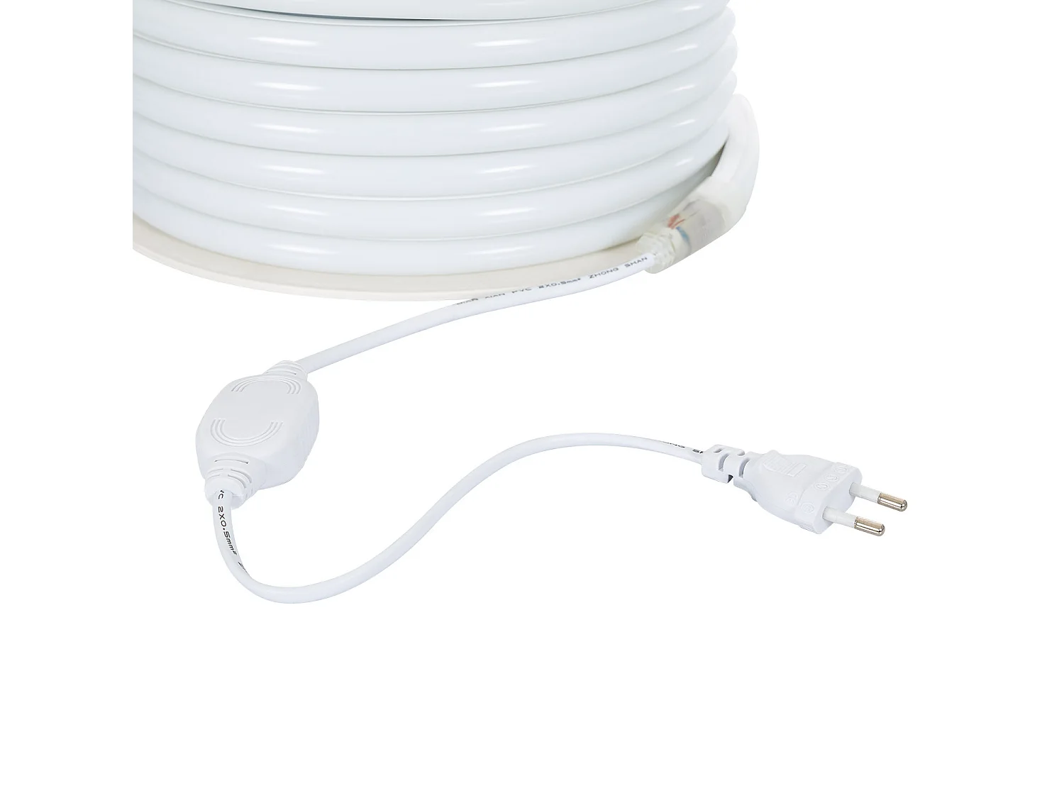 Bobina 50m Striscia LED Neon Regolabile 220V Rosso Semicircolare 180 7.5W/m IP67 Taglio 100cm Rosso