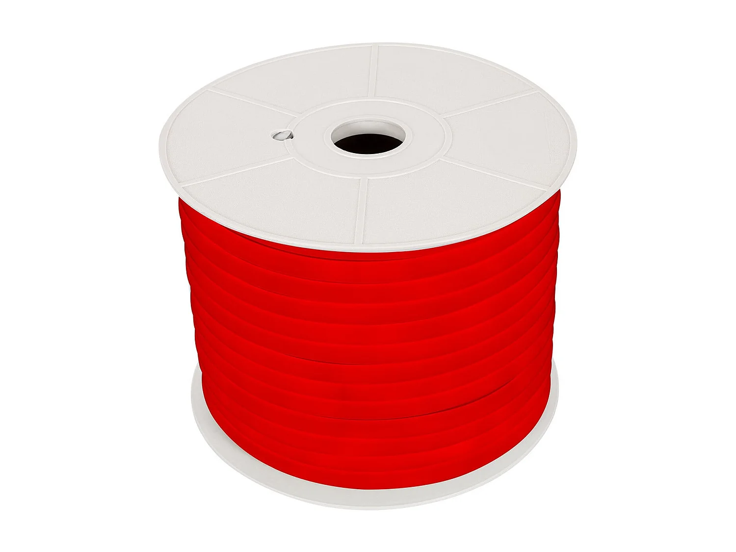 Tira LED Neón Regulable 220V BOBINA 50m Rojo Semicircular 180 7.5W/m Corte 100cm IP67 Rojo