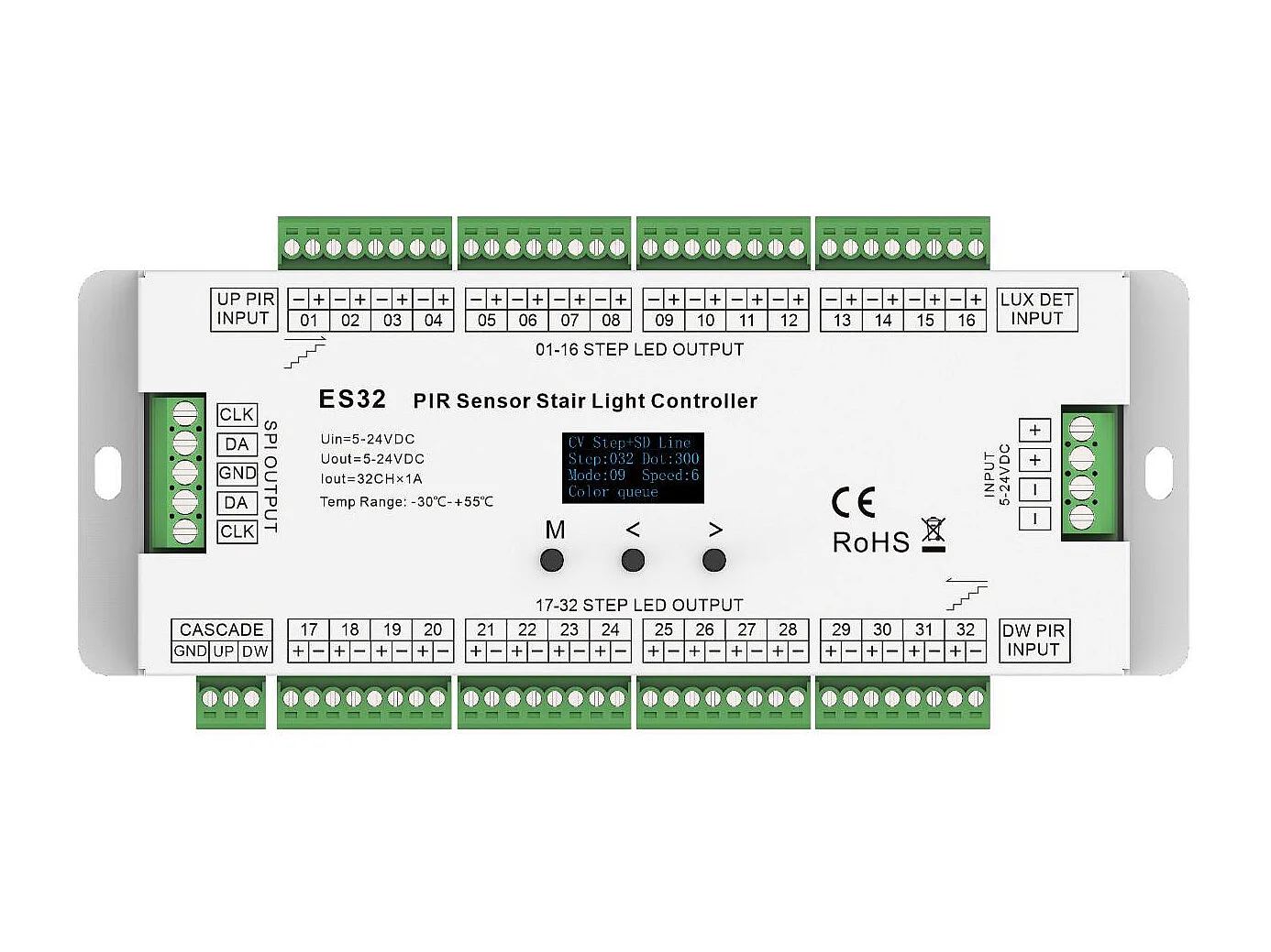 Contrôleur Suivez vos Pas pour Escalier avec Capteur PIR  Blanc