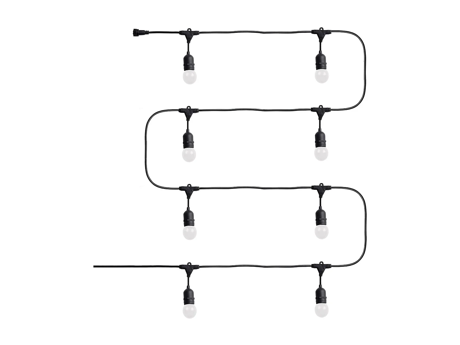 Guirnalda Exterior con Bombillas LED E27 5.5m IP65 Negro Azul