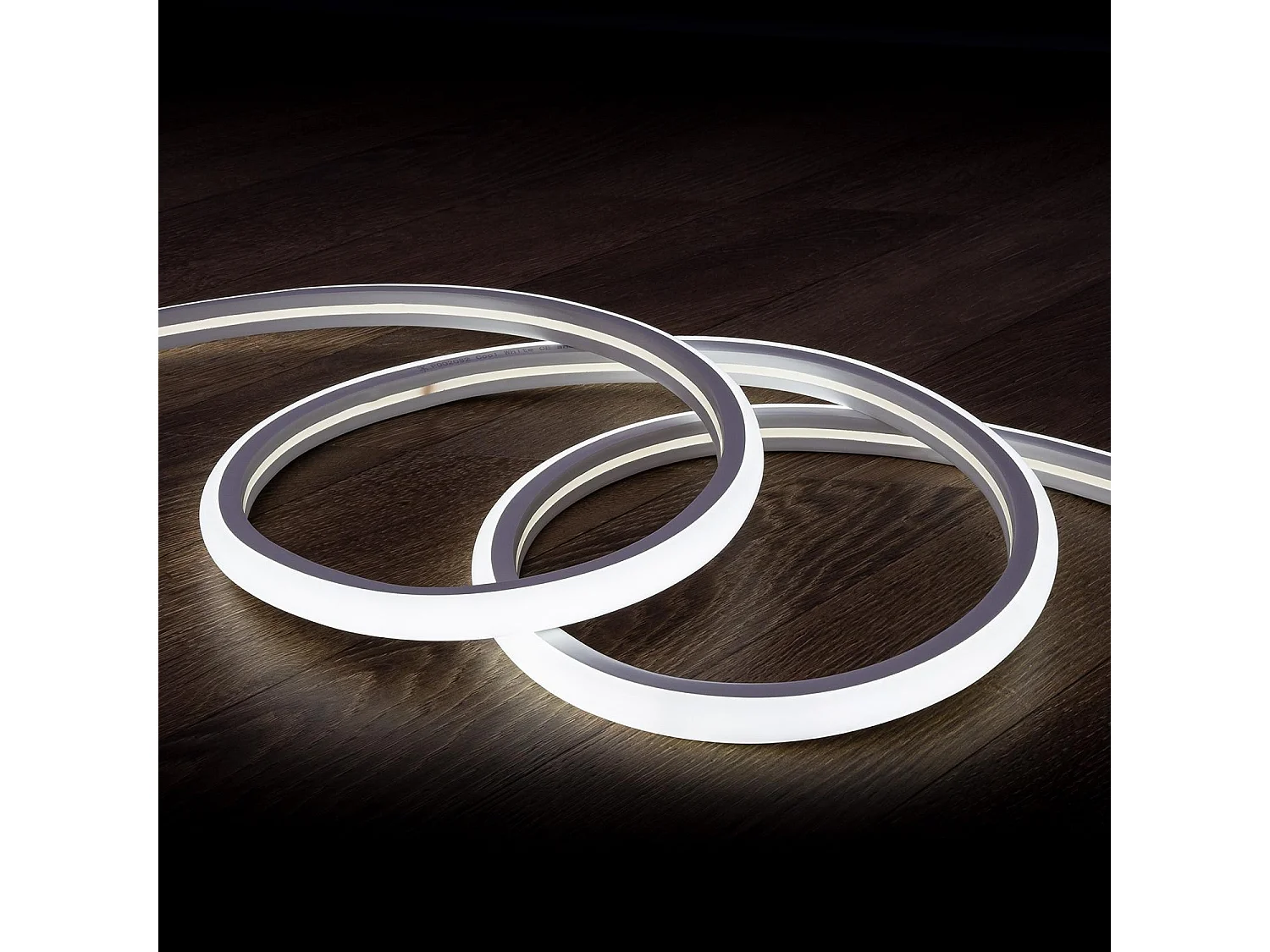 Bobina 50m Striscia LED Neon Regolabile 220V Bianco Freddo Semicircolare 180 7.5W/m IP67 Taglio 100cm 6000K Bianco Freddo
