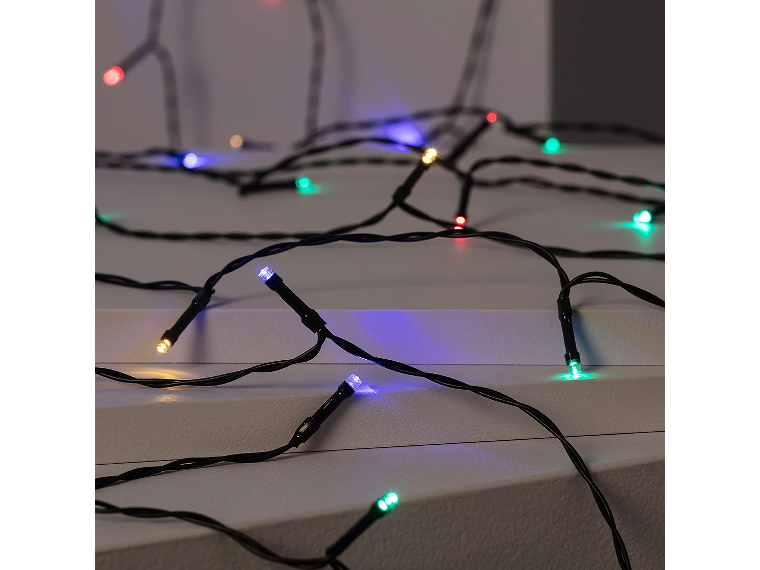 Guirlande LED Extérieure Solaire Câble 12m RGB