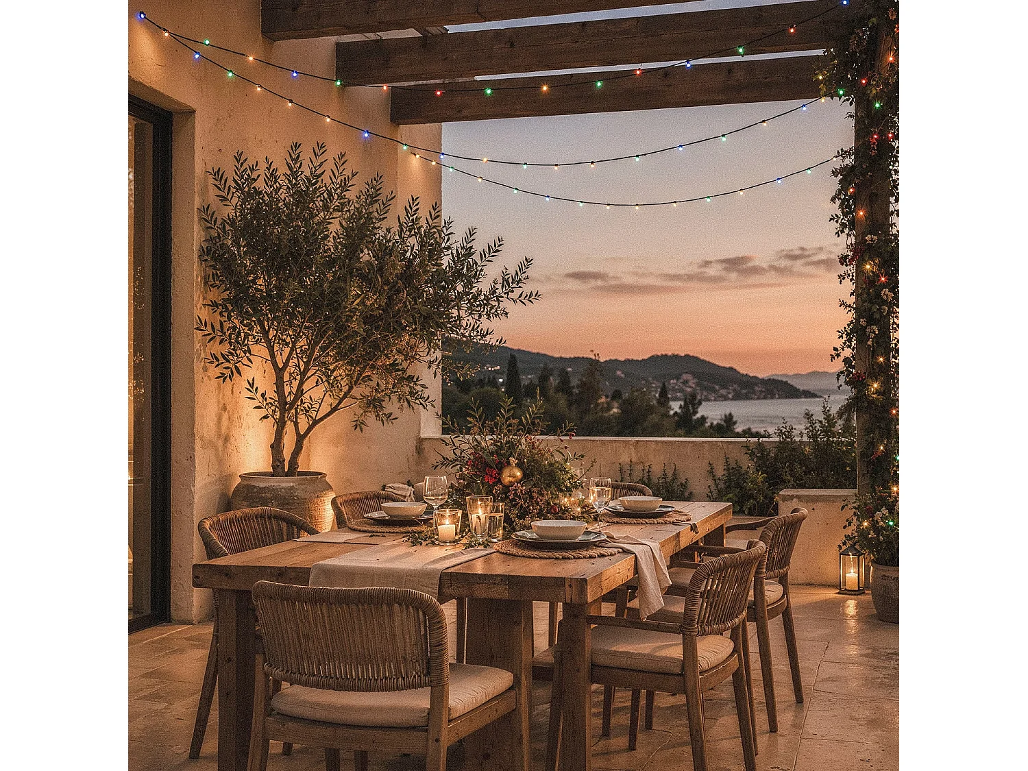 Guirnalda Solar Exterior Cable LED 12m RGB